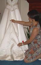 Ruth custom alters gowns to fit the way you want