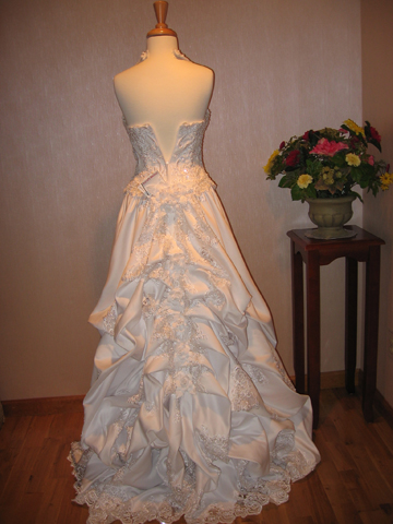 Wedding dress alterations, combination bustle by Bridal Alterations by Ruth