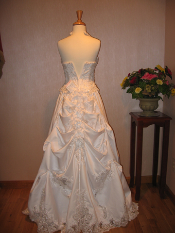 Wedding dress alterations, over bustle by Bridal Alterations by Ruth