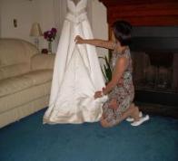 Wedding Dress Over Bustle Alteration-Bridal Alterations by Ruth in Raleigh, NC