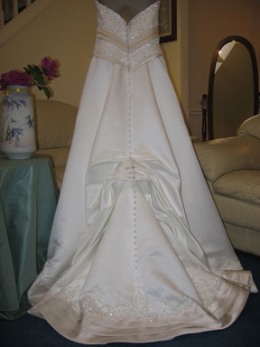 Wedding Dress Alterations: Royal Bustle